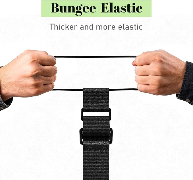 Multi Use Strong Adjustable Luggage Connector Straps for Suitcases,2 Pack Flexible Luggage Accessories Elastic Fastening Bag Strap (Black)
