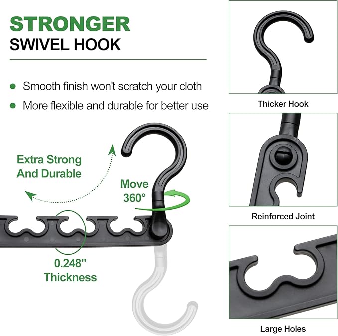 6-Pack-Closet-Organizers-and-Storage,Sturdy Organization-and-Storage-Hangers-Space-Saving for Wardrobe,Dorm-Room-Essentials for College Students Girls Smart Clothes Hanger