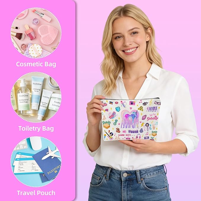 Katsyee Merch Inspired Kpop Makeup Bag for Women Merchandise Gifts for K-Pop Lovers