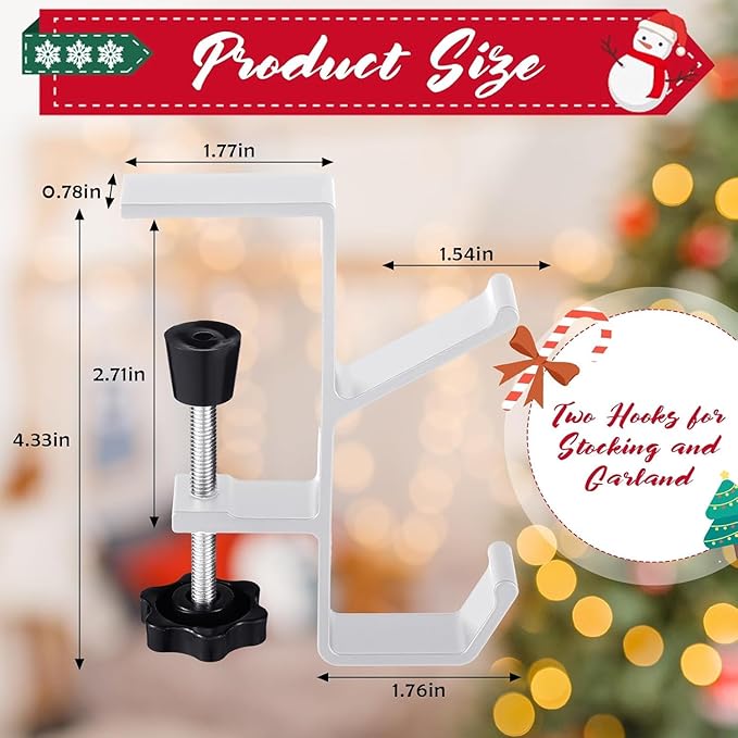 YUANQIAN Clamp-On Under Desk Headphone Holder Backpack Hook Students' Desk Hook with Adjustable Arm Clamp Women's Bag Handbag and Purse Holder -Suitable for Plate Between 1-5cm (4Pack White, 4)