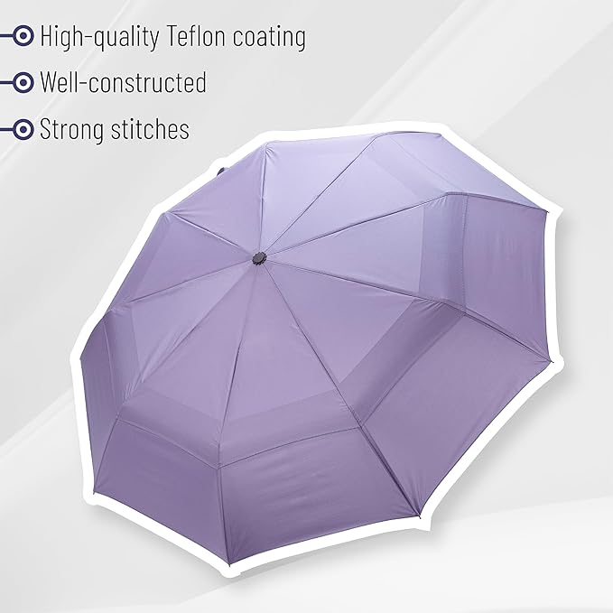 Mr. Pen- Windproof Travel Umbrella, Small Water-Resistant Automatic Folding Umbrella for Rain and Sun, Light, Compact and Portable for Women & Men, Fits Car & Backpack