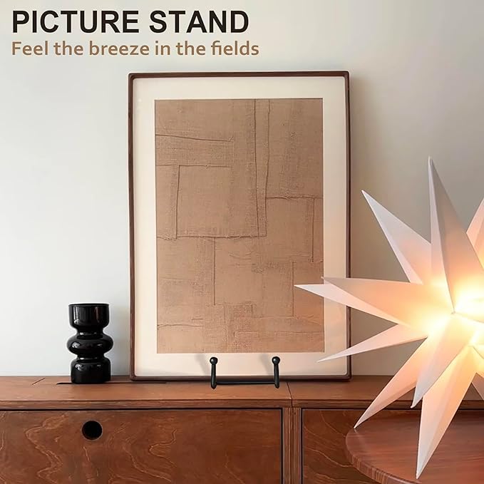 Hoewina Plate Stands for Display, 3 Pack 12 Inch Plate Holder Display Stands, Metal Frame holder stand for Book, Picture, Decorative Plate, Photo and Platter, Tabletop Art