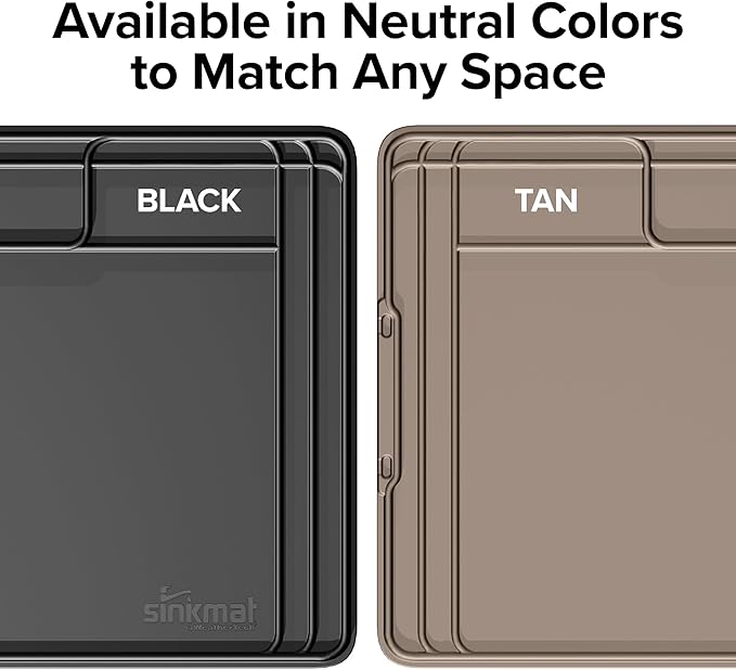 WeatherTech SinkMat – Waterproof Under Sink Liner Mat for Kitchen Bathroom – 34” x 22” Inches - Durable, Flexible Tray – Home undersink Organizer Must Haves, Black