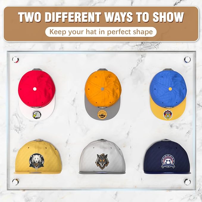 Niunuerga 22 Pack Adhesive Hat Hooks for Wall, Super Strong Hat Rack for Baseball Caps, Hat Organizer Display for Home Decor, Hat Hangers Holder for Wall, Door, Closet, No Drilling (Gray)