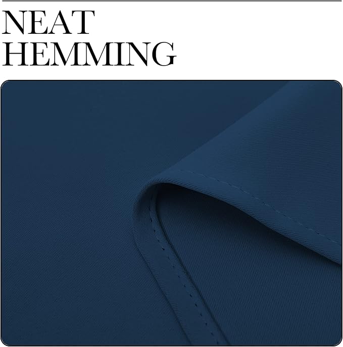 NICETOWN Moroccan Blue Blackout Curtain 86" Length, W55 x L86 Inch, 8 Grommets Top, 1 Piece, Thermal Insulated Modern Window Treatment Soundproof Drape Panel for Bedroom/Living Room