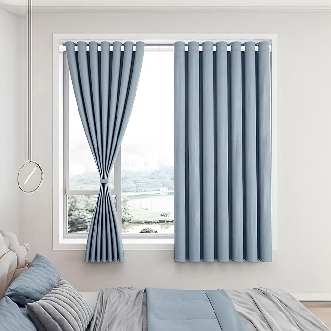 AIZESI Shower Curtain Rod 30-64 Inch No Drilling Adjustable Shower Rod Never Rust & Non-Slip Tension Curtain Rod White Spring Loaded Curtain Rods for Window Bathroom Doorway Closet Cupboard