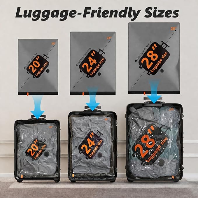 Travel Vacuum Bags with Cordless Electric Pump, 9 Combo Compression Packing Cubes for Clothing Clothes, Luggage Suitcase Organizer, Space Saver Vacation Cruise Travel Essentials