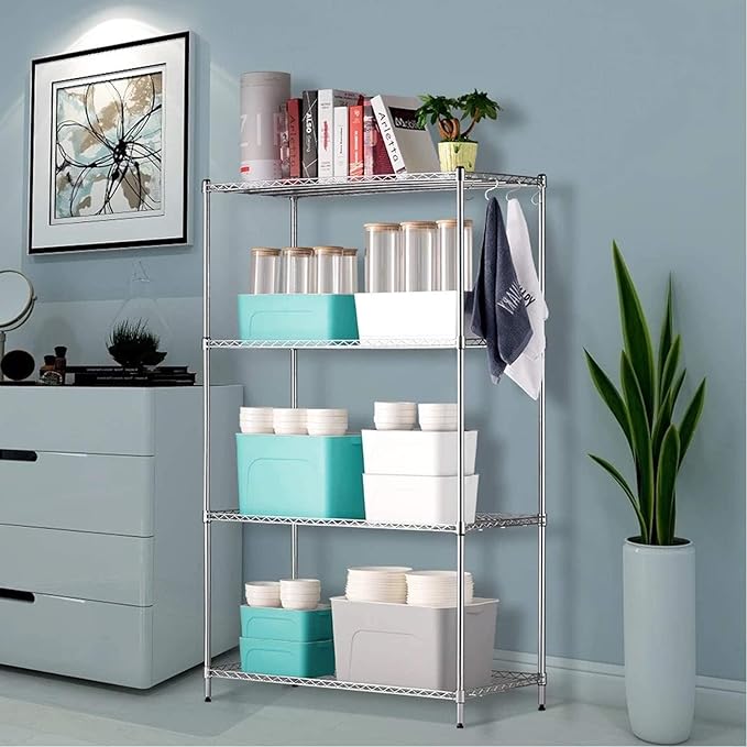 Wire Shelf Clips - Wire Shelving Shelf Lock Clips for 1" Post Shelvings-Shelving Sleeves Replacements for Wire Shelving System Plastic Accessories Parts,26Pack