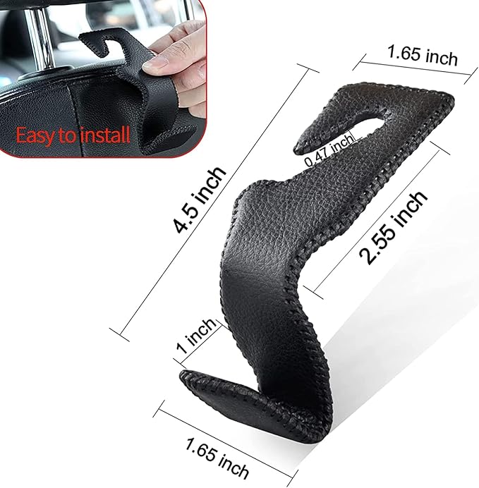 yicheyiyou Car Hooks Universal Car Vehicle Back Seat Headrest Hanger Holder Hook Microfiber Leather & Stainless Steel for Bag Purse Cloth Drink Grocery (Green)