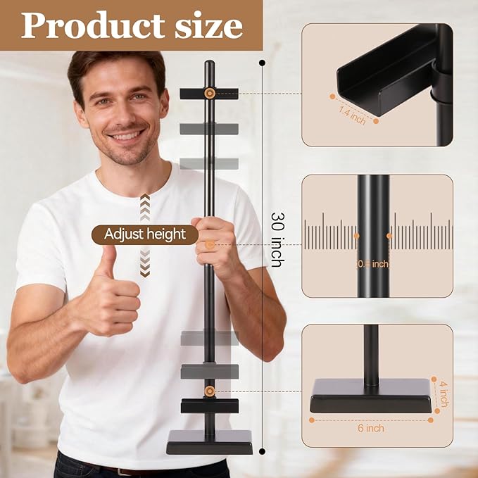 1pcs Adjustable Tabletop Easel Stand for Picture Frames, Picture Easels for Display, Gold Easel, Picture Frame Stand, Adjustable Art Easel.(30inch,Black)