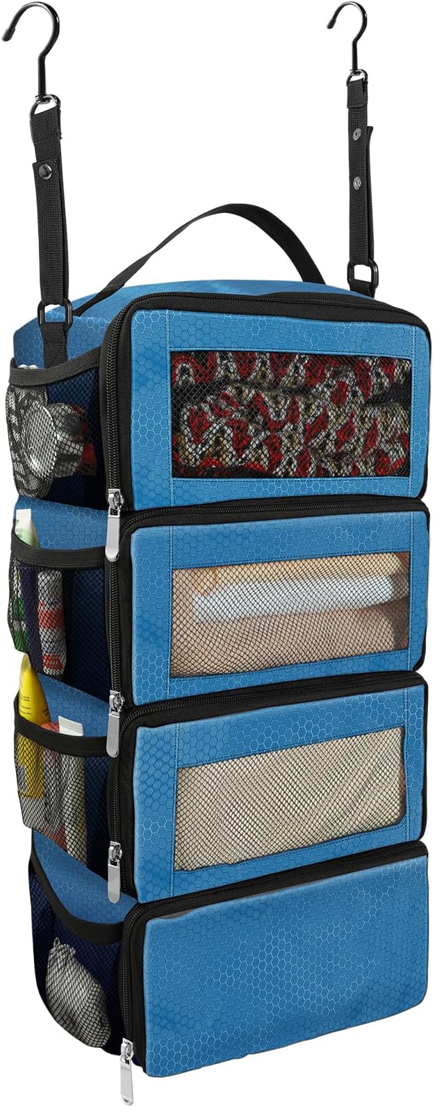 Olosar Suitcase Organizer, Travel Luggage Organizer Portable Hanging Travel Shelves Collapsible Hanging Packing Cubes for Carry on Suitcase