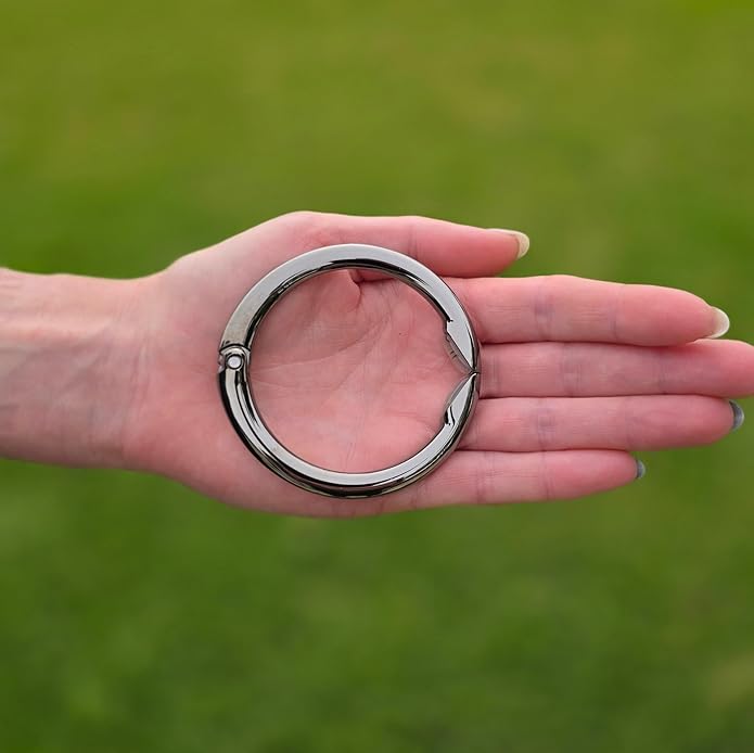 Clipa Bag Hanger - The Ring that Opens Into a Hook, Closes Automatically | Hangs Almost Anywhere in Just 1/2" of Space | Holds 33 lbs Yet Weighs Only 1.6 oz | 8 Styles | 3 yr Warranty