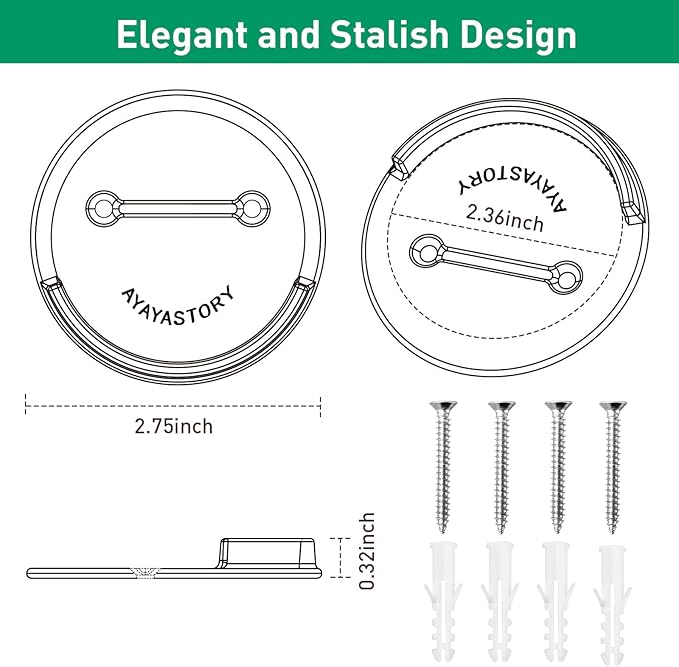Shower Curtain Rod Holder 4 Pack, Adhesive Shower Rod Tension Retainer for Wall, Heat Resistant, Waterproof, No Drilling, Easy to Install, Transparent(Shower Curtain Rod Not Included)