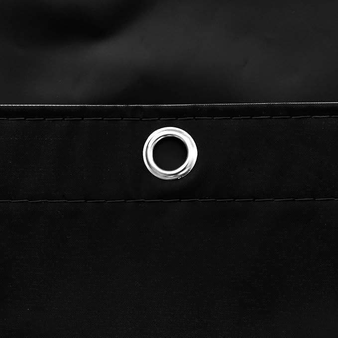 Barossa Design Black Long Shower Curtain Liner 78" Height - 3 Magnets & Waterproof Lightweight PEVA Shower Liner for Bath Tub, PVC Free, Metal Grommets, Black, 72x78