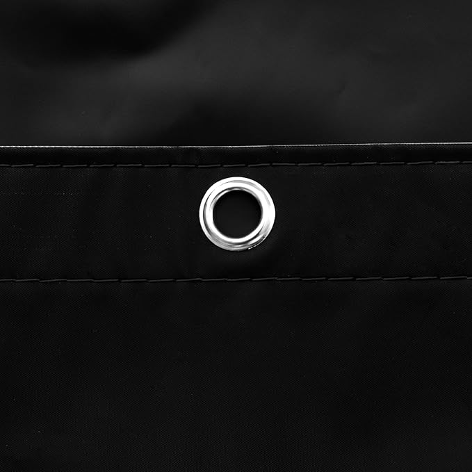 Barossa Design Black Stall Shower Curtain Liner 36" W x 72" H - Waterproof PEVA Plastic Shower Liner for Small Bathroom Stall, Lightweight Bath Curtain with 3 Magnets & Metal Grommets - Black