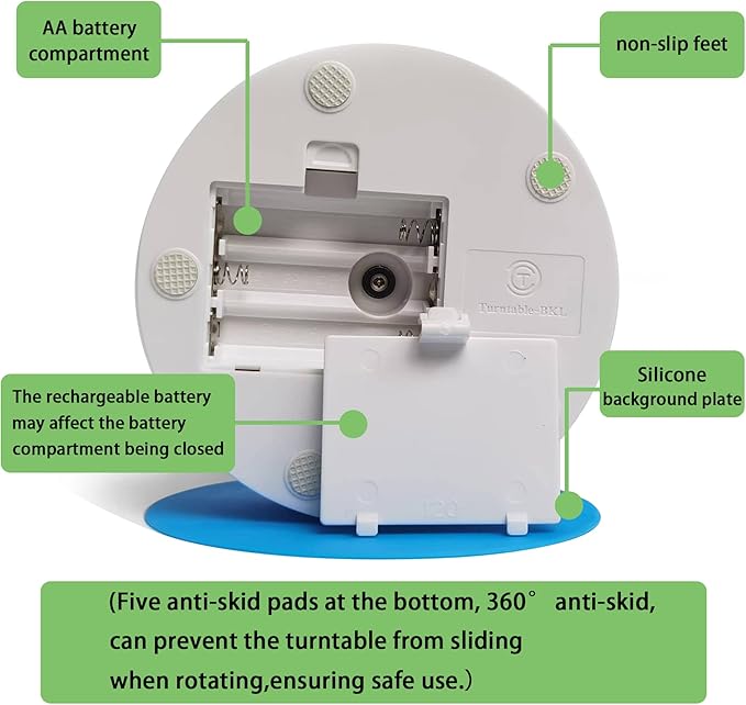 YVV Turner Cup Rotating Display Stand for Epoxy Glitter Tumbler, 360 Degree Automatic Mute Rotating Turntable for Photography Products Tumbler Making Supplies Spinner 4.72*1.77in Motorized Rotation