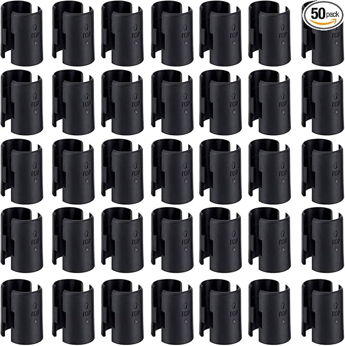 Apoulin 50Pack Wire Shelf Clips - 25 Pairs Wire Shelving Shelf Lock Clips for 1" Post Shelvings
