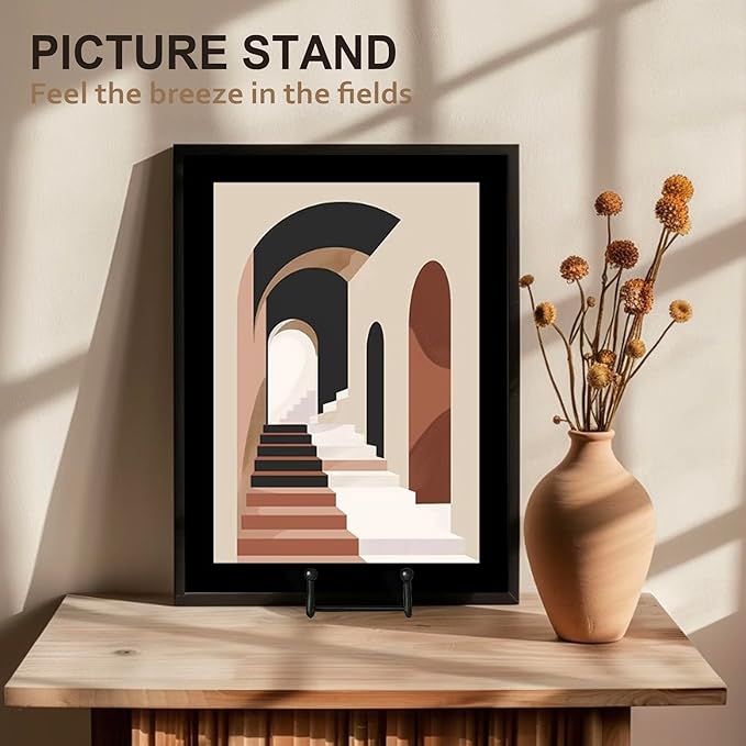 Hoewina Plate Stands for Display, 3 Pack 10 Inch Plate Holder Display Stands, Metal Frame holder stand for Book, Picture, Decorative Plate, Photo and Platter, Tabletop Art