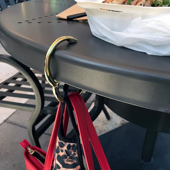 Clipa Bag Hanger - The Ring that Opens Into a Hook, Closes Automatically | Hangs Almost Anywhere in Just 1/2" of Space | Holds 33 lbs Yet Weighs Only 1.6 oz | 8 Styles | 3 yr Warranty