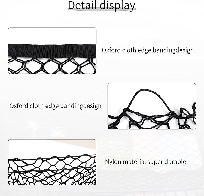 Alpmosn 35.4"x15.8" Stretchable Car Cargo Net Adjustable Elastic Storage Net Trunk Interior Accessories with Hook, Universal Fit for Car, Vehicle, SUV