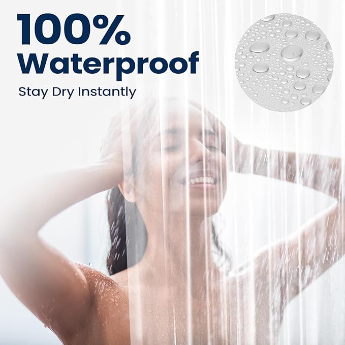 downluxe Shower Curtain Liner, PEVA Plastic Shower Liner with 3 Magnets, 72" x 72" Waterproof Bathroom Curtain,8G Clear, 2 Pack