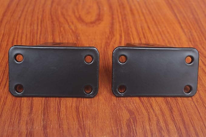 6 Pack - 3 inch Black Hidden L Shelf Bracket (1/5 Inch Thicked) Iron Floating Shelf Brackets Rustic Industrial Metal Brackets for Shelf Support