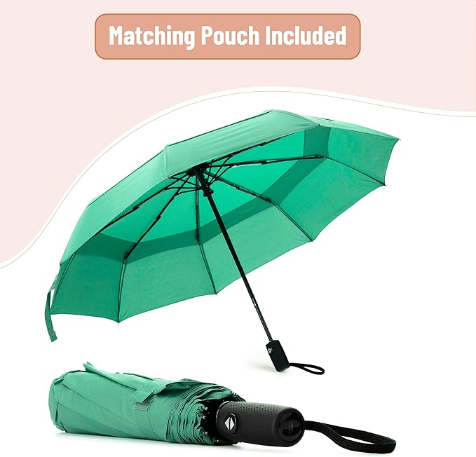 Mr. Pen- Windproof Travel Umbrella, Small Water-Resistant Automatic Folding Umbrella for Rain and Sun, Light, Compact and Portable for Women & Men, Fits Car & Backpack