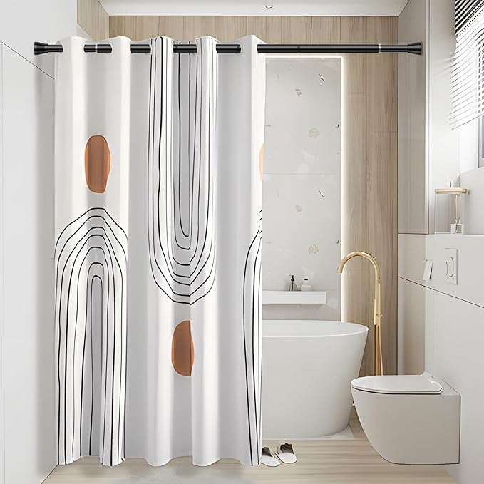 Shower Curtain Rod 45 to 77 Inches 2Pack Black Tension Curtain Rod No Drilling Shower Rod Tension Rod Adjustable Curtain Rod Tension Rod Shower Rods for Bathroom,Windows,Kitchen