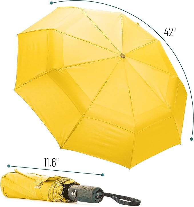 Mr. Pen- Windproof Travel Umbrella, Small Water-Resistant Automatic Folding Umbrella for Rain and Sun, Light, Compact and Portable for Women & Men, Fits Car & Backpack