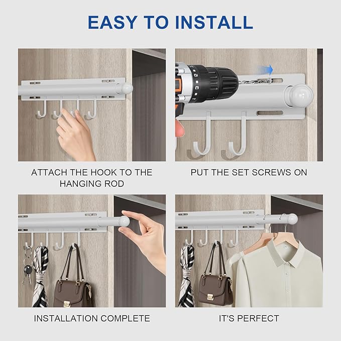 12 inch valet rod,extendable and pull-out wardrobe pole for hanging clothes pull out,closet extender hanging rod,wardrobe extender pole,closet accessories, closet valet rod slide out