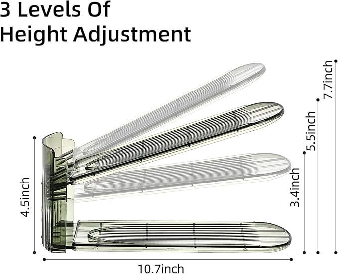Shoe Slots Organizer,Adjustable Shoe Rack with Three Levels,Shoe stackers for a Pair of Shoes (Green Clear, 20 Pack)