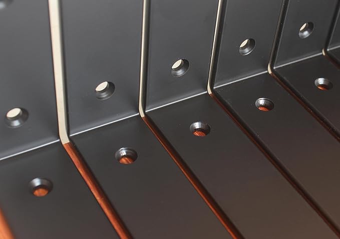 6 Pack - L 6" x H 4" x W1.5, 5mm Thick Black L Shelf Bracket, Iron Shelf Brackets, Metal Shelf Brackets, Floating Shelf, Shelf Supports with Screws