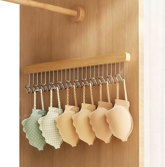 16.2 inch valet rods for closets, extendable and pull-out wardrobe pole for hanging clothes, wardrobe pole with metal hooks, closet valet rod slide out （Right hook