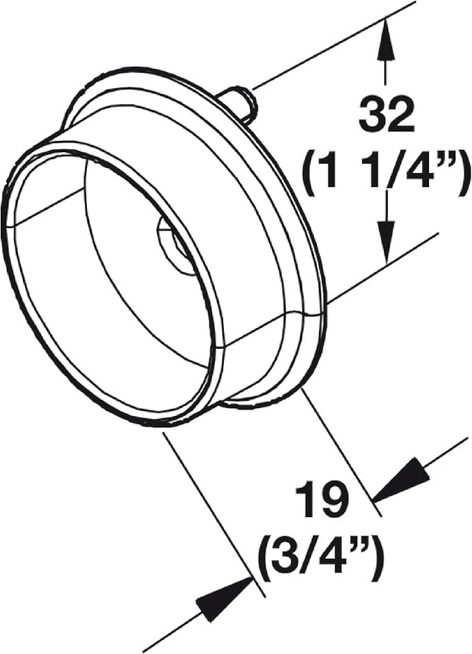 Synergy Collection Wardrobe Tube Support, 1 Pair for 1 5/16" Diameter Closet Rod (Zinc, White)