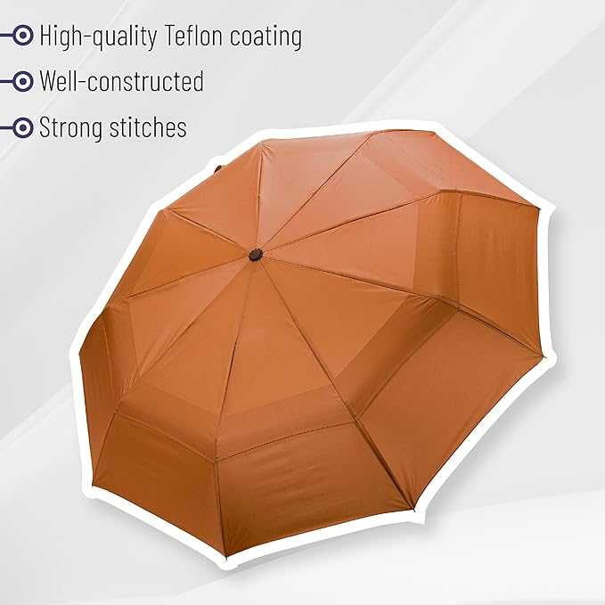 Mr. Pen- Windproof Travel Umbrella, Small Water-Resistant Automatic Folding Umbrella for Rain and Sun, Light, Compact and Portable for Women & Men, Fits Car & Backpack