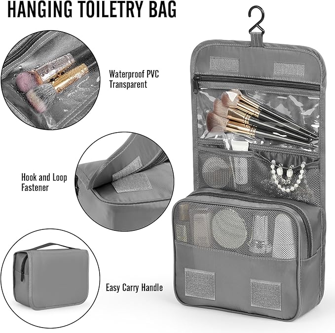 Veken 10 Set Packing Cubes for Travel Essential, Suitcase Organizer Bags in 4 Sizes, Carry-On Luggage Accessories with Large Laundry & Shoes Bag, Must-Have for Airplane, Road Trip & Camping
