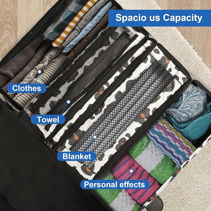 Olosar Suitcase Organizer, Travel Luggage Organizer Portable Hanging Travel Shelves Collapsible Hanging Packing Cubes for Carry on Suitcase