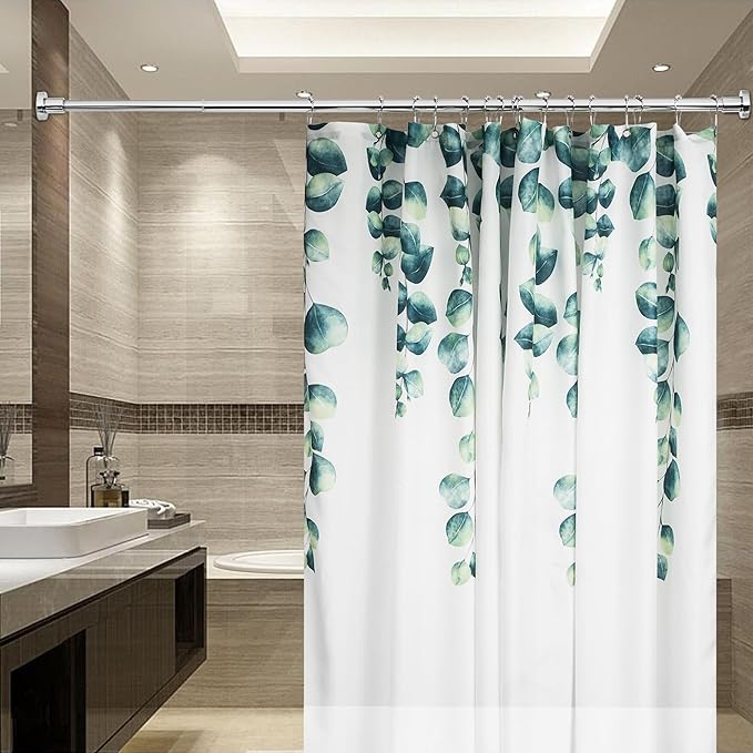 Artiwell Heavy Duty Shower Rod, Adjustable Shower Curtain Rod, Expandable 47-84 Inch, Permanent Mount Shower Rod, Never Rust Stainless Steel For Window Curtain and Closet, Chrome Plated