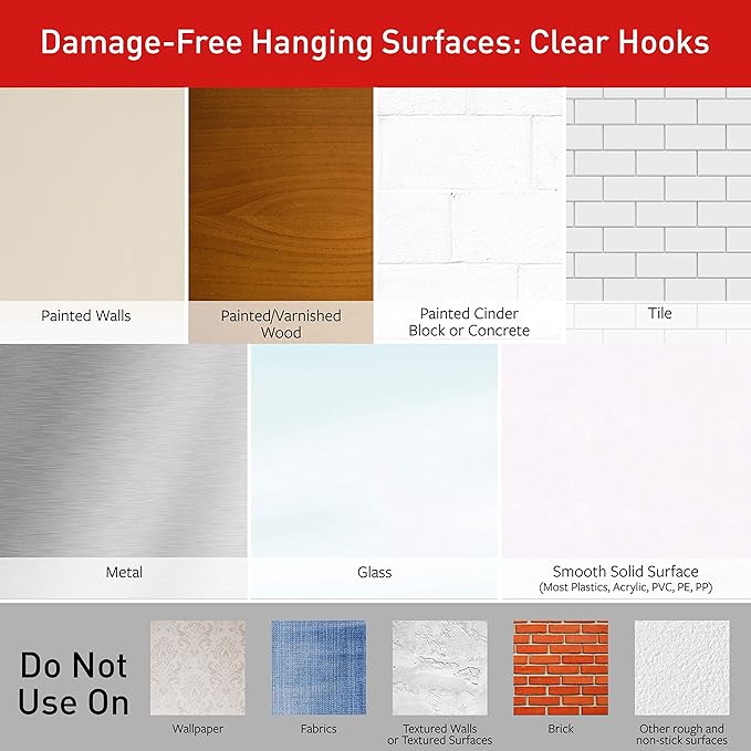 Command Clear Variety Pack, Including 8 Pairs of Picture Hangers, 4 Clear Wire Hooks and 11 Wall Hook for Hanging Home Decor, Damage-Free Hanging Up to 19 Items with Command Strips