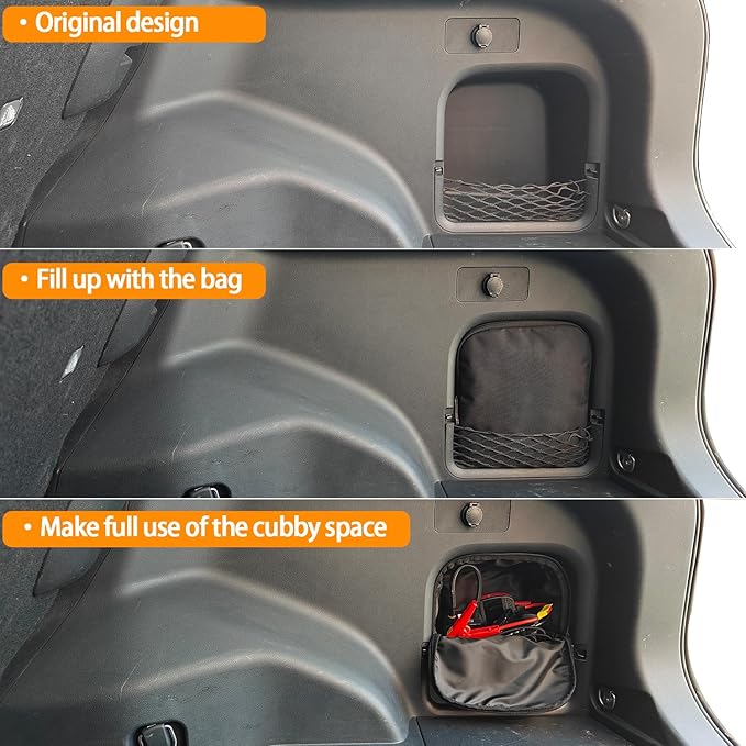 Trunk Upgrade, Trunk Organizer Pocket Bag, Trunk Cubby Storage bag,Cargo side pocket For Toyota Rav4 2025 2024 2023 2022 2021 2020 2019 Black, 1 pc without Backpack Function