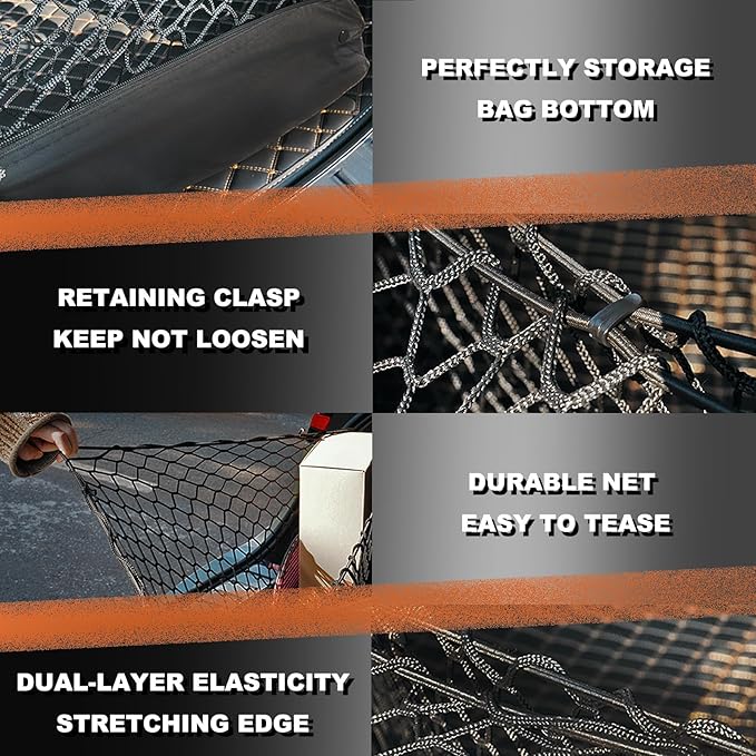 Envelope Style Cargo Net Compatible with Subaru Outback New 2026 2025 2024 2023 2022 2021 2020 2019 2018 2017 2016-2000 Trunk Car Rear Tailgate Touring Netting