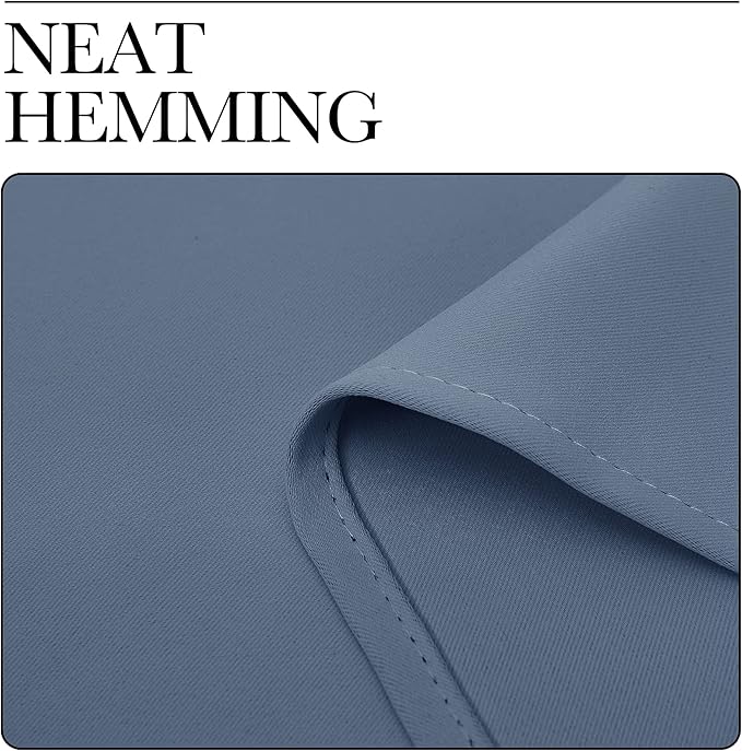 NICETOWN Kitchen Blackout Window Curtain Panel Home Fashion Thermal Insulated Solid Grommet Room Darkening Drape for Apartment (Stone Blue, 1 Panel, 42 by 63 inches Long)