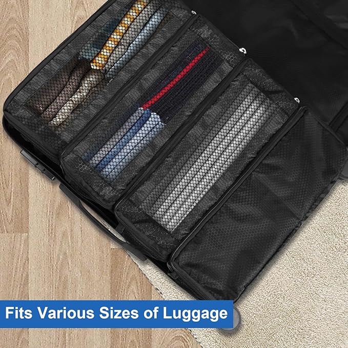 Olosar Suitcase Organizer, Travel Luggage Organizer Portable Hanging Travel Shelves Collapsible Hanging Packing Cubes for Carry on Suitcase