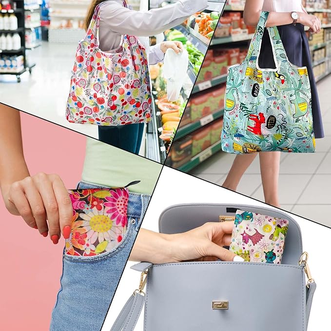 Aesthetic Printed Tote Bags, Lightweight Foldable Reusable Carry Bags, Stylish Personalized Storage Handbags for Travel, Camping, Supermarket & Daily Outdoor Use | foldable & portable, Multi-use carry bag, stylish appearance, sustainable, tear resistant