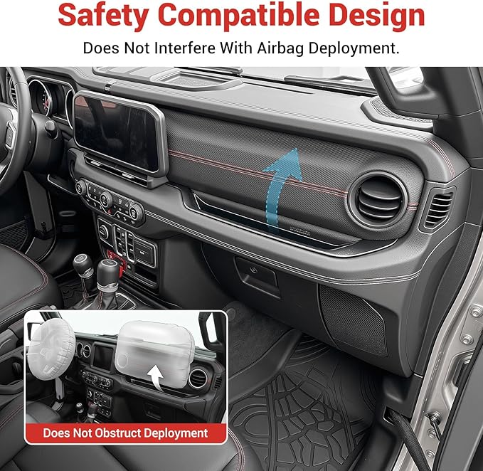 Grab Bar Tray for 2024 2025 Jeep Wrangler JL JLU 4XE/Gladiator JT Storage Bin Handle Organizer Grab Handle Box Passenger Side Grabtray for Wrangler&Gladiator Accessories(24+ Grab Bar Tray)