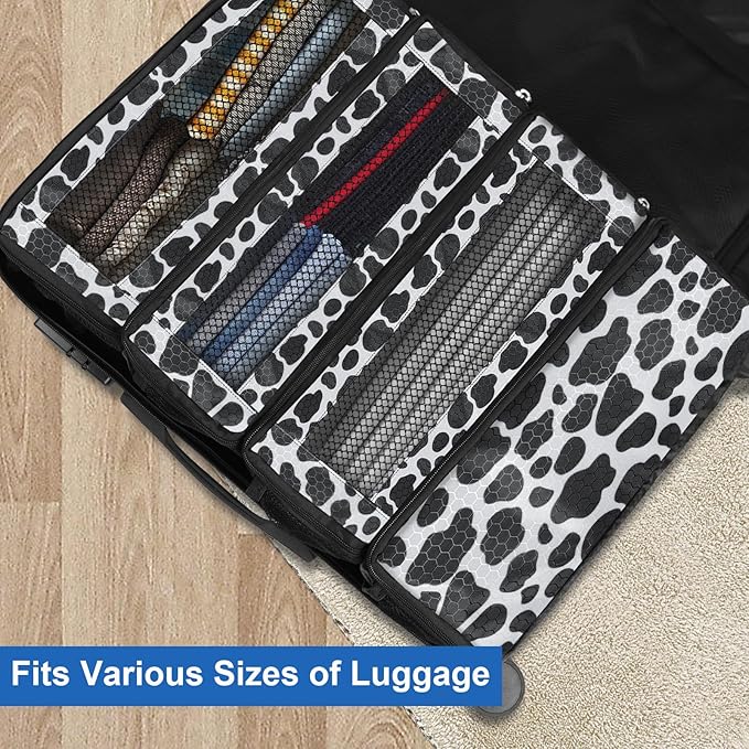 Olosar Suitcase Organizer, Travel Luggage Organizer Portable Hanging Travel Shelves Collapsible Hanging Packing Cubes for Carry on Suitcase