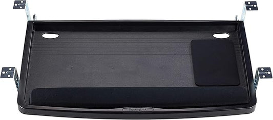 Kensington Keyboard Tray Under Desk, SmartFit Ergonomic Slide-Out Keyboard Drawer with Cable Management, Extra-Wide Height Adjustable Keyboard Holder, 24.5" x 11.75", Black K60004US