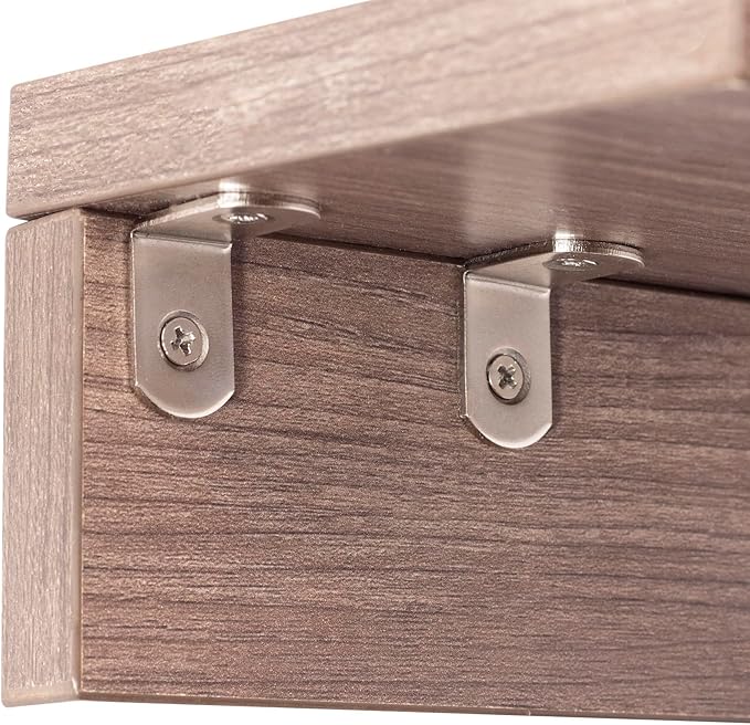 L Bracket 1" Corner Brace 90 Degree Right Angle Metal Support Fastener for Wood Shelves Furniture Desk Cabinet Chair Drawer, Pack of 16, Nickel Plated Silver