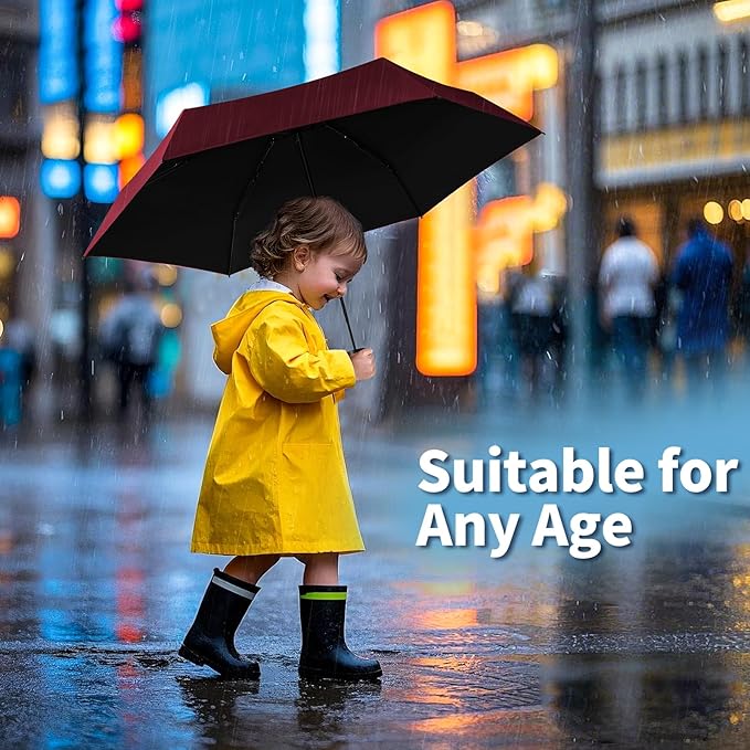 Yoobure Small Mini Umbrella with Case Light Compact Design Perfect for Travel Lightweight Portable Parasol Outdoor Sun&Rain Umbrellas