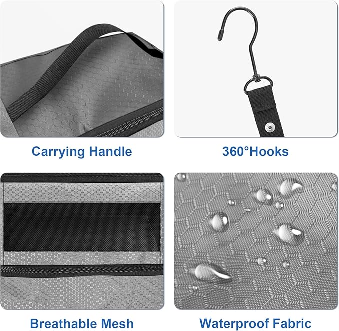 Olosar Suitcase Organizer, Travel Luggage Organizer Portable Hanging Travel Shelves Collapsible Hanging Packing Cubes for Carry on Suitcase